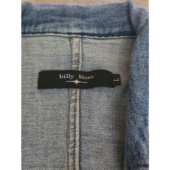 Billy Blues Jean Denim Jacket Vintage Size‎ Large Medium Y2K - Picture 4 of 10